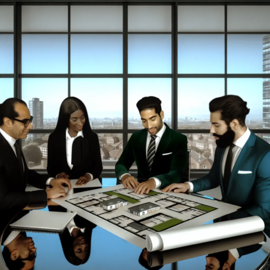 A professional meeting discussing a commercial property appraisal