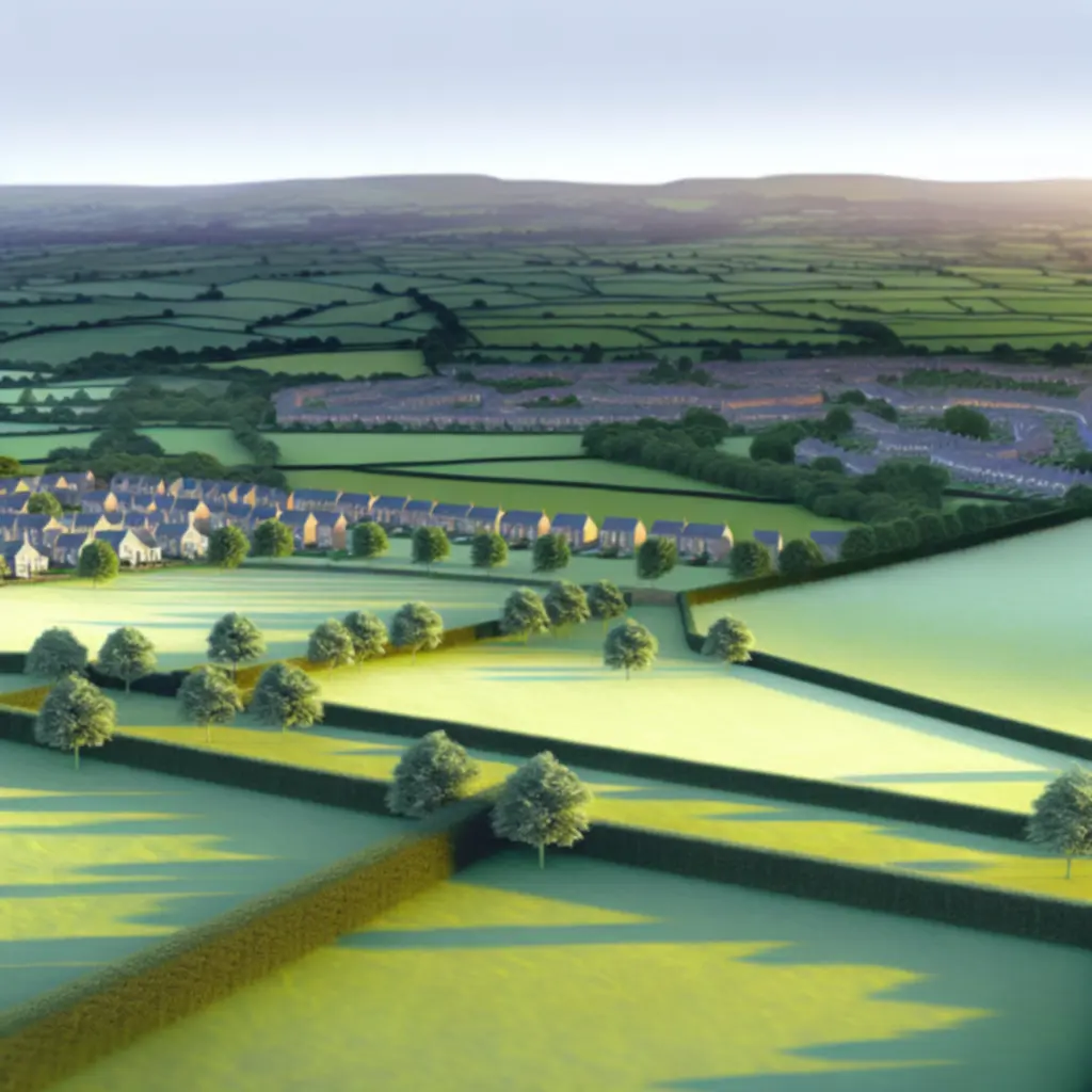 Lancashire countryside neighbourhood with homes surrounded by greenery