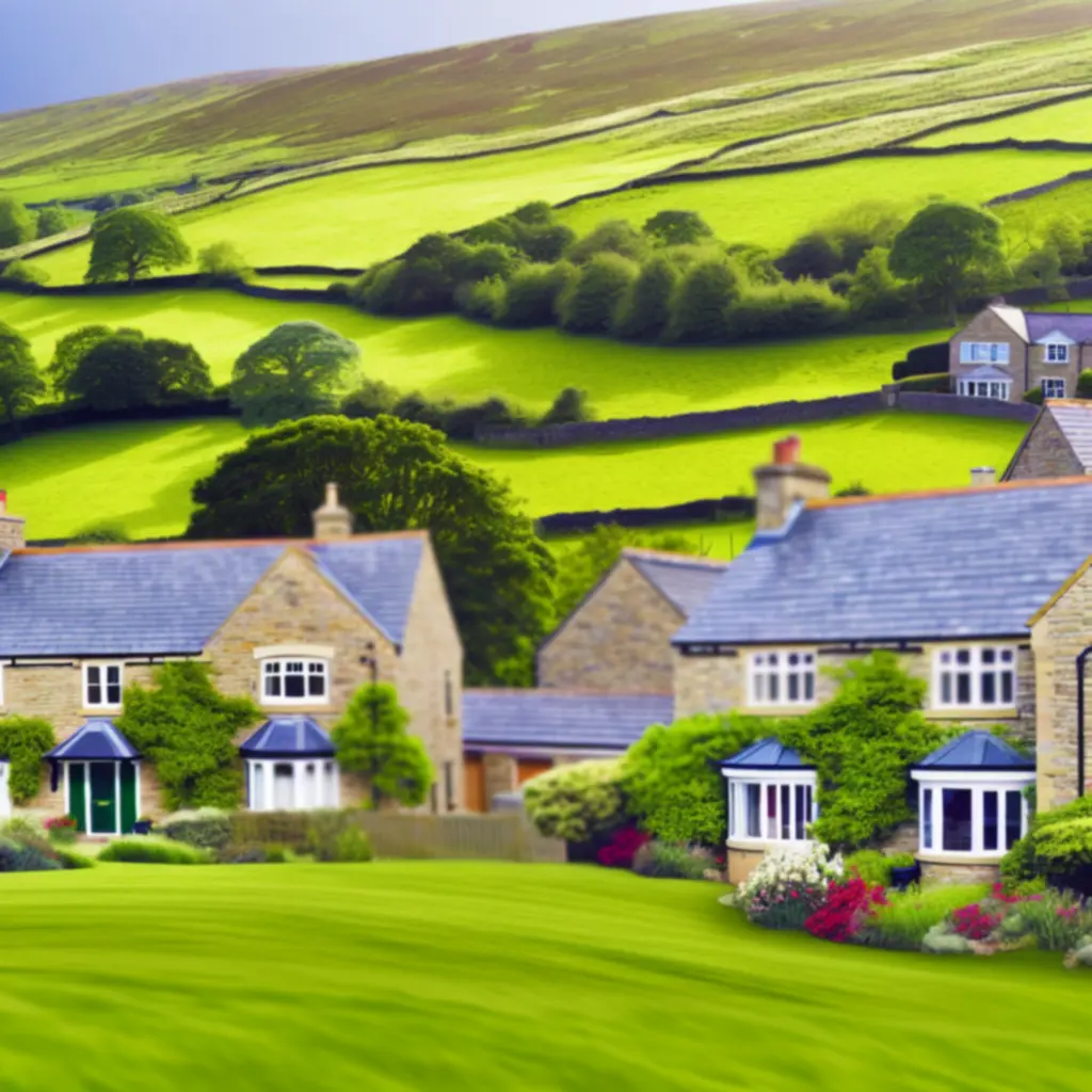 Scenic Lancashire countryside homes and residential streets