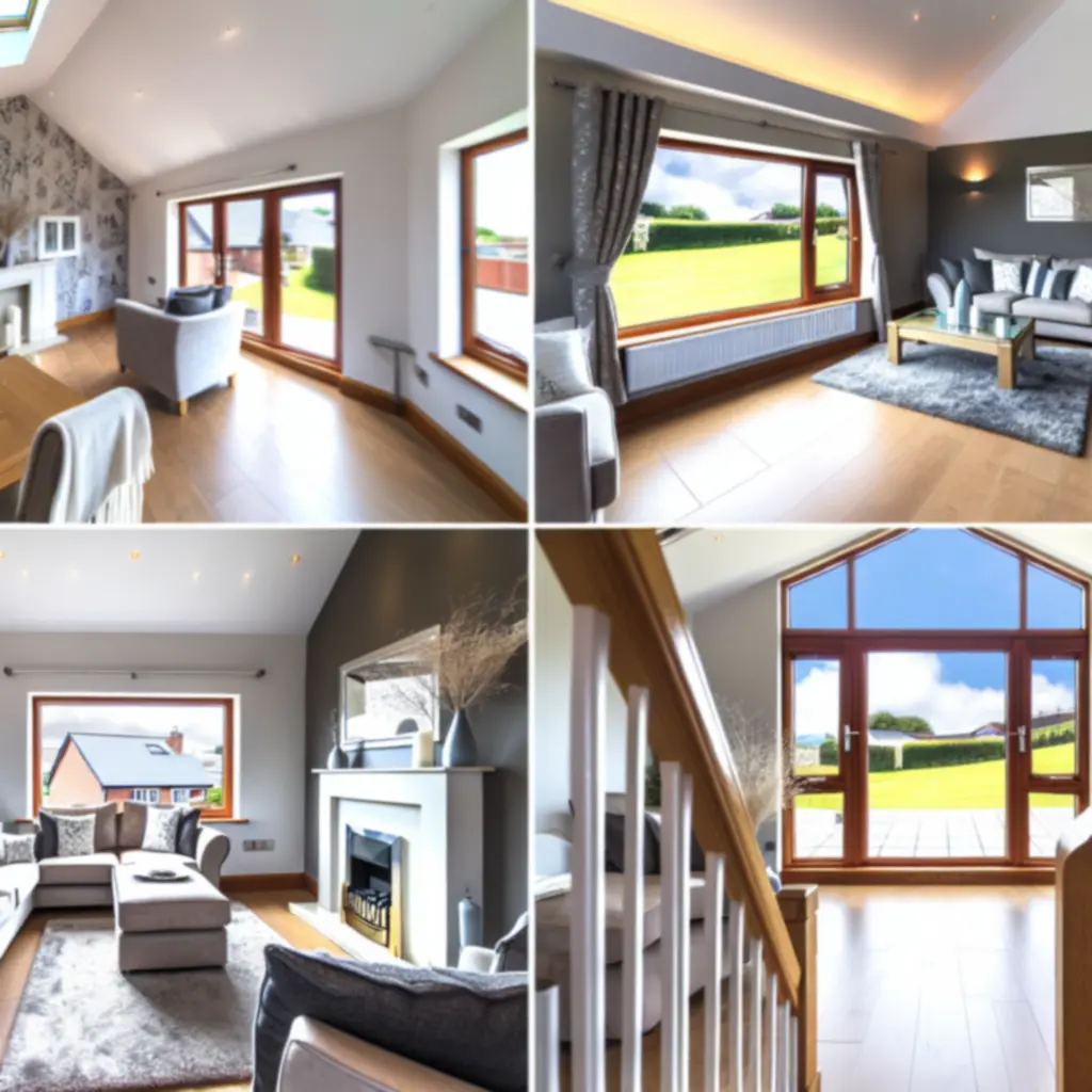 Modern British residential interior with bright, inviting living space