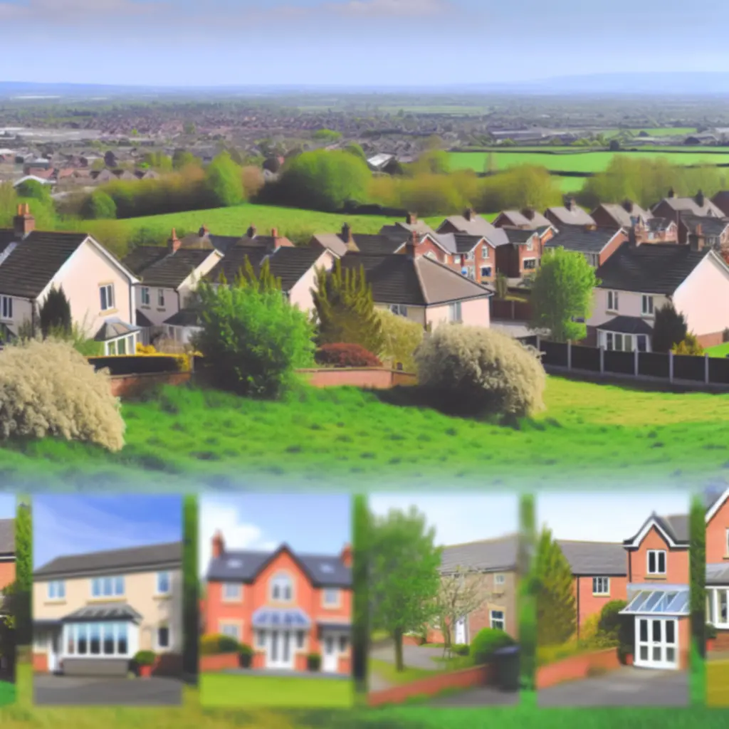 Elevated view of Ormskirk properties representing the local investment market.