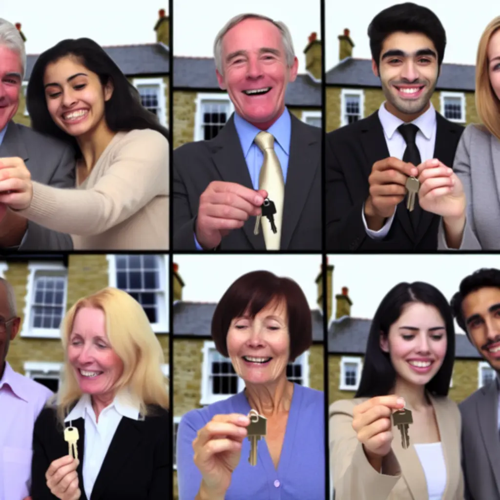 Satisfied clients receiving keys after a successful property transaction with PAC ESTATES LTD.